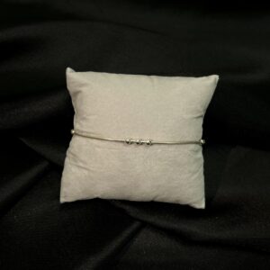 Pulsera de Plata con Bloques de Tres Bolines: Textura y Diseño Moderno