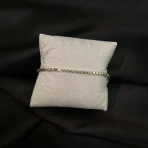 Pulsera de Plata con Eslabones Venecianos: Elegancia Geométrica y Moderna