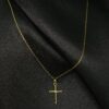 Cadena de Oro 18K con Colgante de Cruz (3.7g): Símbolo de Solidez y Fe