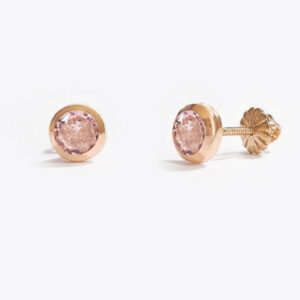 Aros Punto de Luz Rosado